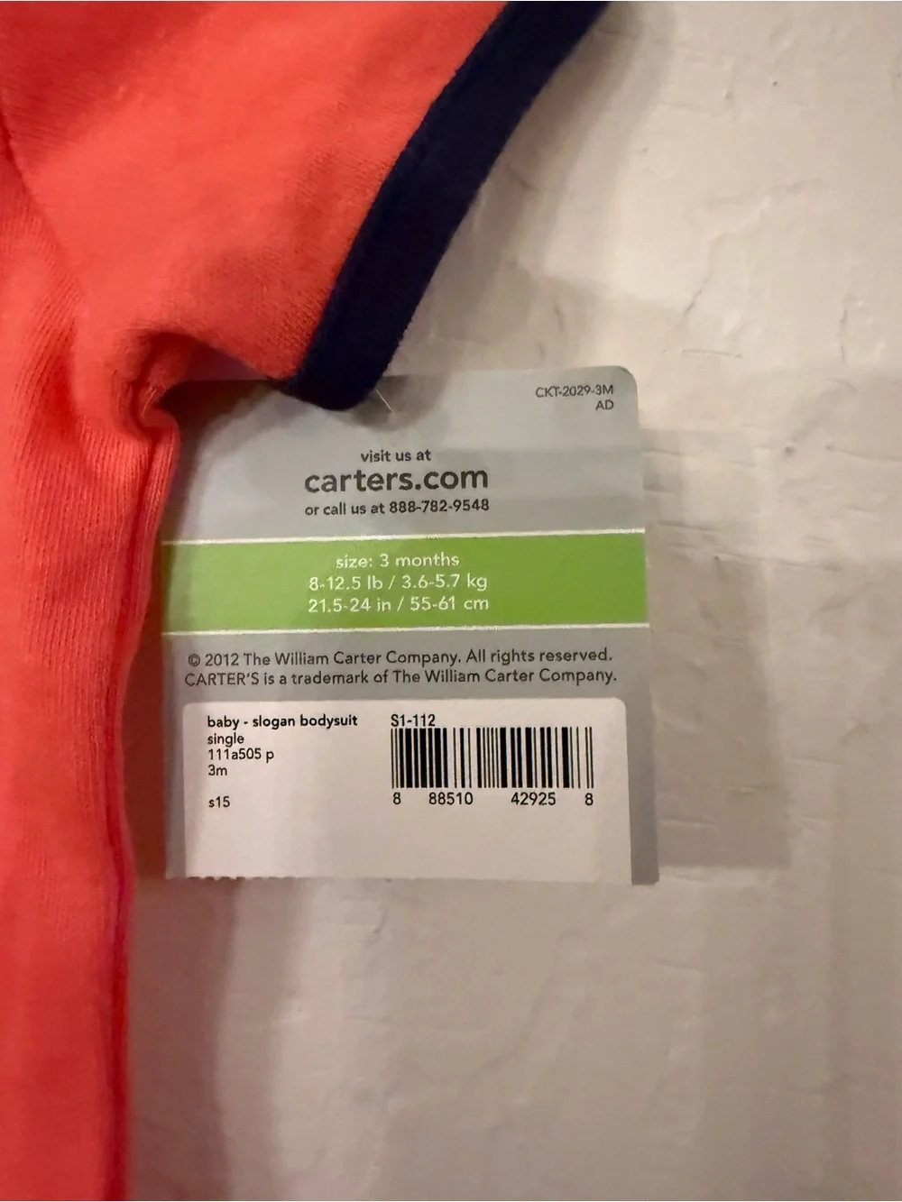 Carter's Orange Short-Sleeve 'Hey, I'm Awesome' One-Piece with Navy Trim